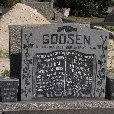 GOOSEN Willem 1899-1967 &amp; Hester Deborah Francina 1902-1987