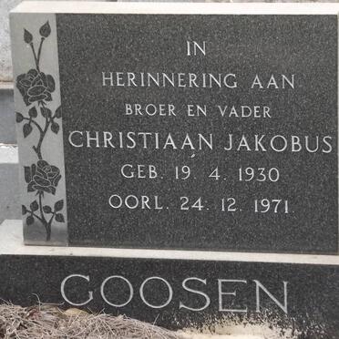 GOOSEN Christiaan Jakobus 1930-1971