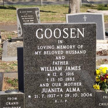 GOOSEN William James 1916-1983 &amp; Juanita Alma 1927-2004