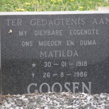 GOOSEN Matilda 1918-1986