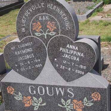 GOUWS Raymond Jacobus 1914-1989 &amp; Anna Philippina Jacoba 1915-2000