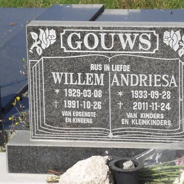 GOUWS Willem 1929-1991 &amp; Andriesa 1933-2011