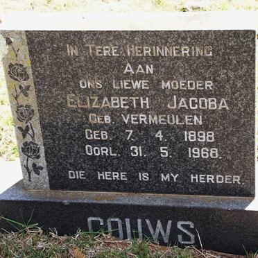 GOUWS Elizabeth Jacoba nee VERMEULEN 1898-1968