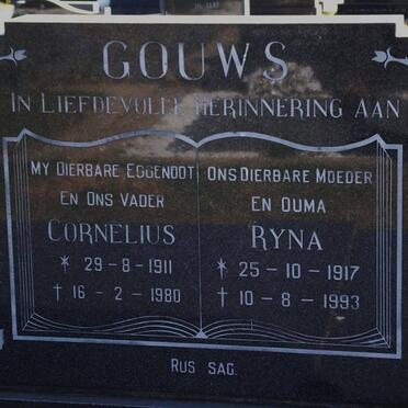 GOUWS Cornelius 1911-1980 &amp; Ryna 1917-1993