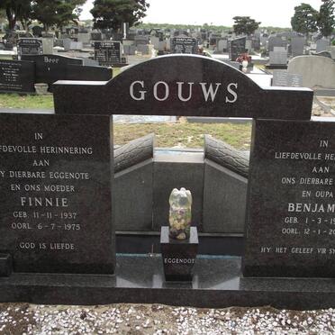 GOUWS Benjamin 1932-2010 &amp; Finnie 1937-1975