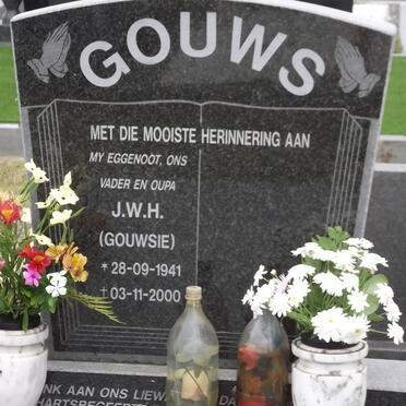 GOUWS J.W.H. 1941-2000
