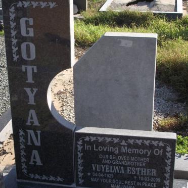 GOTYANA Vuyelwa Esther 1929-2009