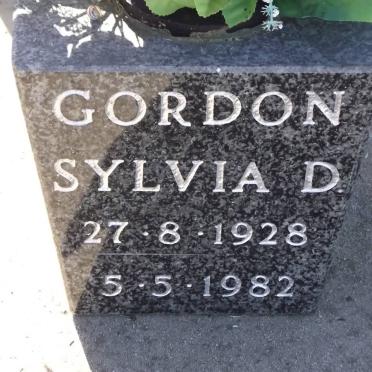 GORDON Sylvia D. 1928-1982
