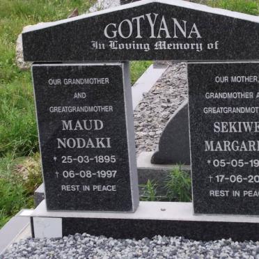 GOTYANA Maud Nodaki 1895-1997 :: ? Sekiwe Margaret 1926-2012