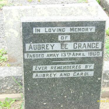 GRANGE Aubrey, le -1960