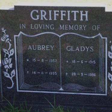GRIFFITH Aubrey 1952-1995 :: GRIFFITH Gladys Maud 1915-1996