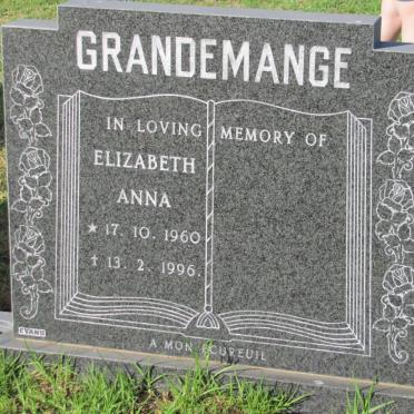 GRANDEMANGE Elizabeth Anna 1960-1996