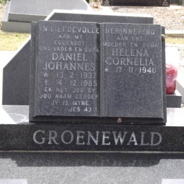 GROENEWALD Daniel Johannes 1937-1985 &amp; Helena Cornelia 1940-