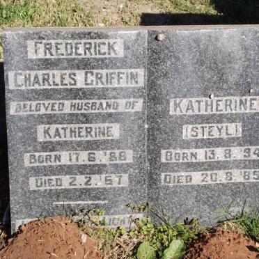GRIFFIN Frederick Charles 1888-1957 &amp; Katherine SYEYL 1894-1985