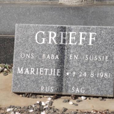 GREEFF Marietjie 1981-1981