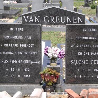 GREUNEN Petrus Gerhardus, van 1973-2007 :: GREUNEN Salomo Petrus, van 1946-1978