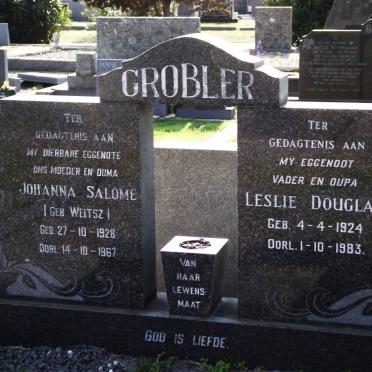 GROBLER Leslie Douglas 1924-1983 &amp; Johanna Salome WEITSZ 1928-1967