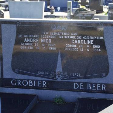 GROBLER Andre Nico 1952-1980 :: BEER Caroline, de 1909-1994