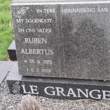 GRANGE Ruben Albertus, le 1923-2001