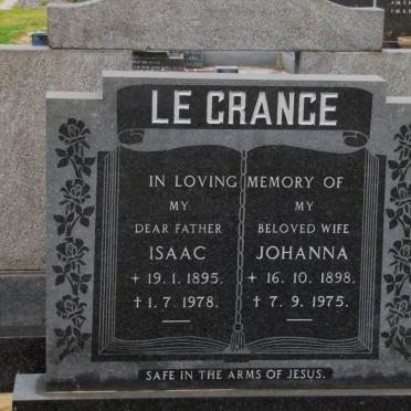 GRANGE Isaac, le 1895-1978 &amp; Johanna 1898-1975