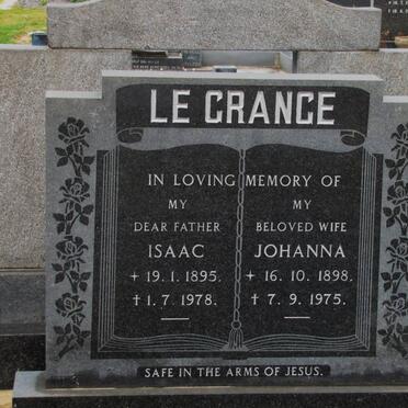 GRANGE Isaac, le 1895-1978 &amp; Johanna 1898-1975
