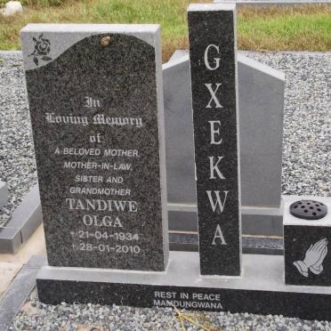GXEKWA Tandiwe Olga 1934-2010