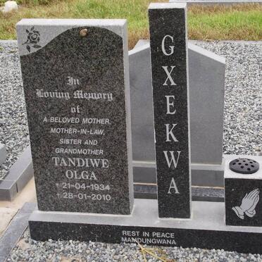 GXEKWA Tandiwe Olga 1934-2010