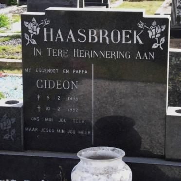 HAASBROEK Gideon 1938-1982