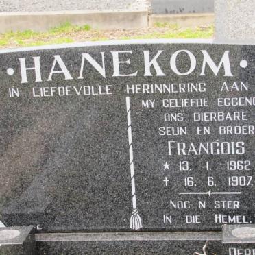 HANEKOM Francois 1962-1987