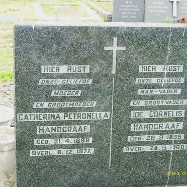 HANDGRAAF Ide Cornelis 1896-1960 &amp; Catherina Petronella 1898-1977