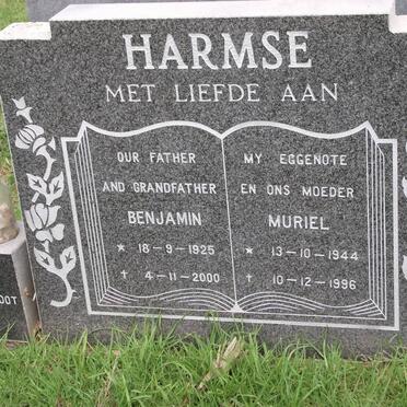 HARMSE Benjamin 1925-2000 :: HARMSE Muriel Shirley 1944-1996