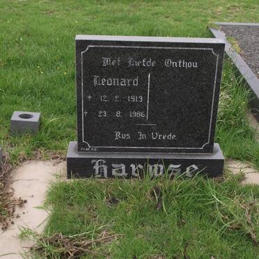 HARMSE Leonard 1913-1986