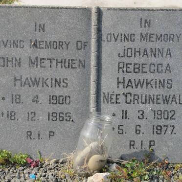 HAWKINS John Methuen 1900-1965 &amp; Johanna Rebecca GRUNEWALD 1902-1977