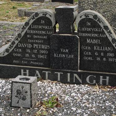 HATTINGH David Petrus 1910-1967 &amp; Mabel KILLIAN 1915-1975