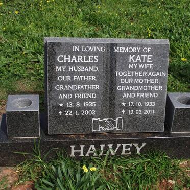 HALVEY Charles 1935-2002 &amp; Kate 1933-2011