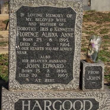 HARGOOD John Edward 1890-1965 &amp; Florence Albina Anne 1895-1964