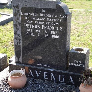 HAVENGA Petrus Francois 1917-1966