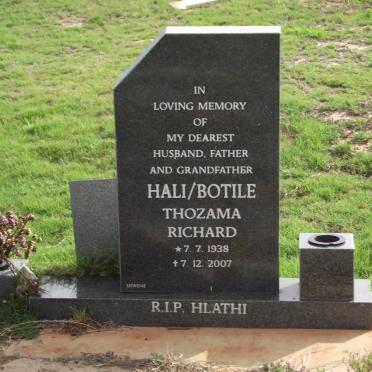 HALI-BOTILE Thozama Richard 1938-2007