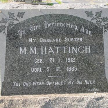 HATTINGH M.M. 1912-1965