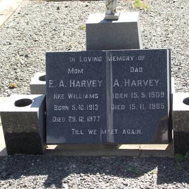 HARVEY A. 1909-1985 &amp; E.A. WILLIAMS 1913-1977