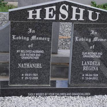 HESHU Nathaniel 1921-2009 &amp; Landela Regina 1928-2012