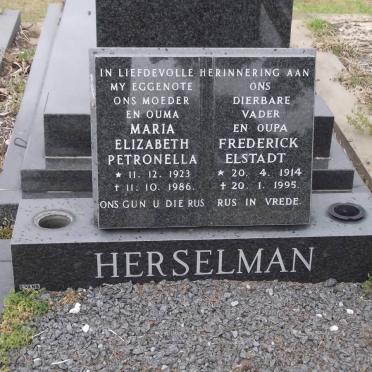 HERSELMAN Frederick Elstadt 1914-1995 &amp; Maria Elizabeth Petronella 1923-1986