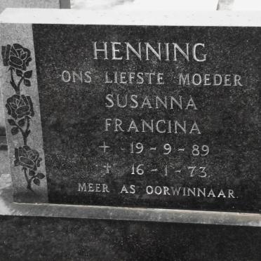 HENNING Susanna Francina 1889-1973