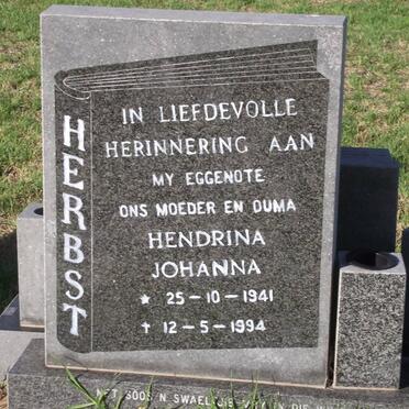 HERBST Hendrina Johanna 1941-1994