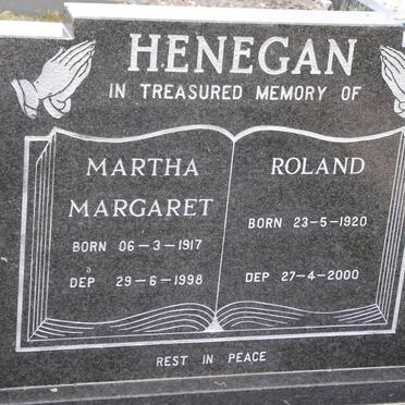 HENEGAN Martha Margaret 1917-1998 &amp; Roland 1920-2000