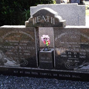 HEATH Lawrence Matthew 1924-1966 &amp; Sara Connie VICTOR 1932-1997