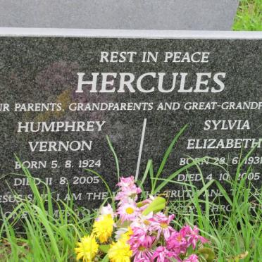 HERCULES Humphrey Vernon 1924-2005 &amp; Sylvia Elizabeth 1931-2005