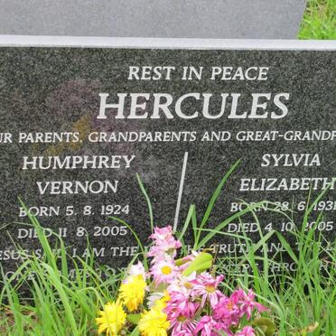 HERCULES Humphrey Vernon 1924-2005 &amp; Sylvia Elizabeth 1931-2005
