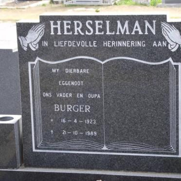 HERSELMAN Theodorus Burger 1923-1989