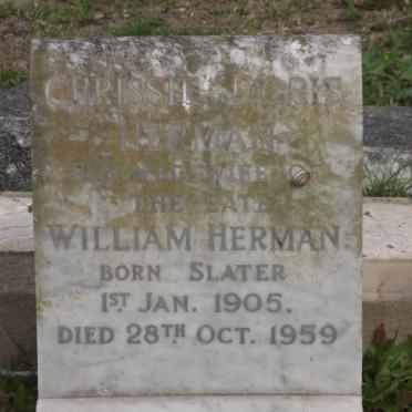 HERMAN Chrissie Doris nee SLATER 1905-1959
